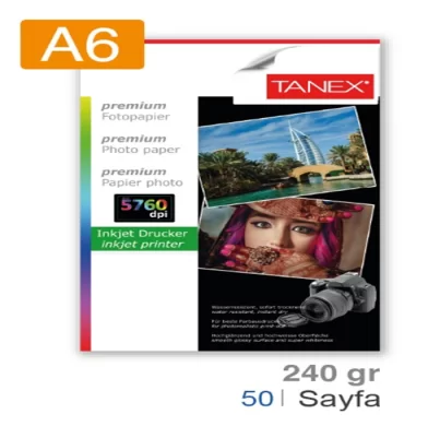 Hirtie foto TANEX A6, 240g/m2, 50 foi, lucioasa